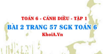 Bài 2 trang 57 SGK Toán 6 tập 1 Cánh Diều